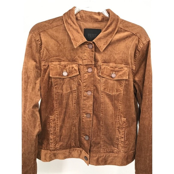 Paige Brown Corduroy Chore Jacket large coat - Picture 3 of 8